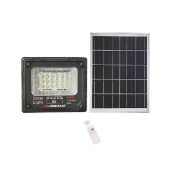 100W SOLAR FLOOD LIGHT w PANEL 460LMS